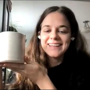 BVG Alumna Sara with handmade mug