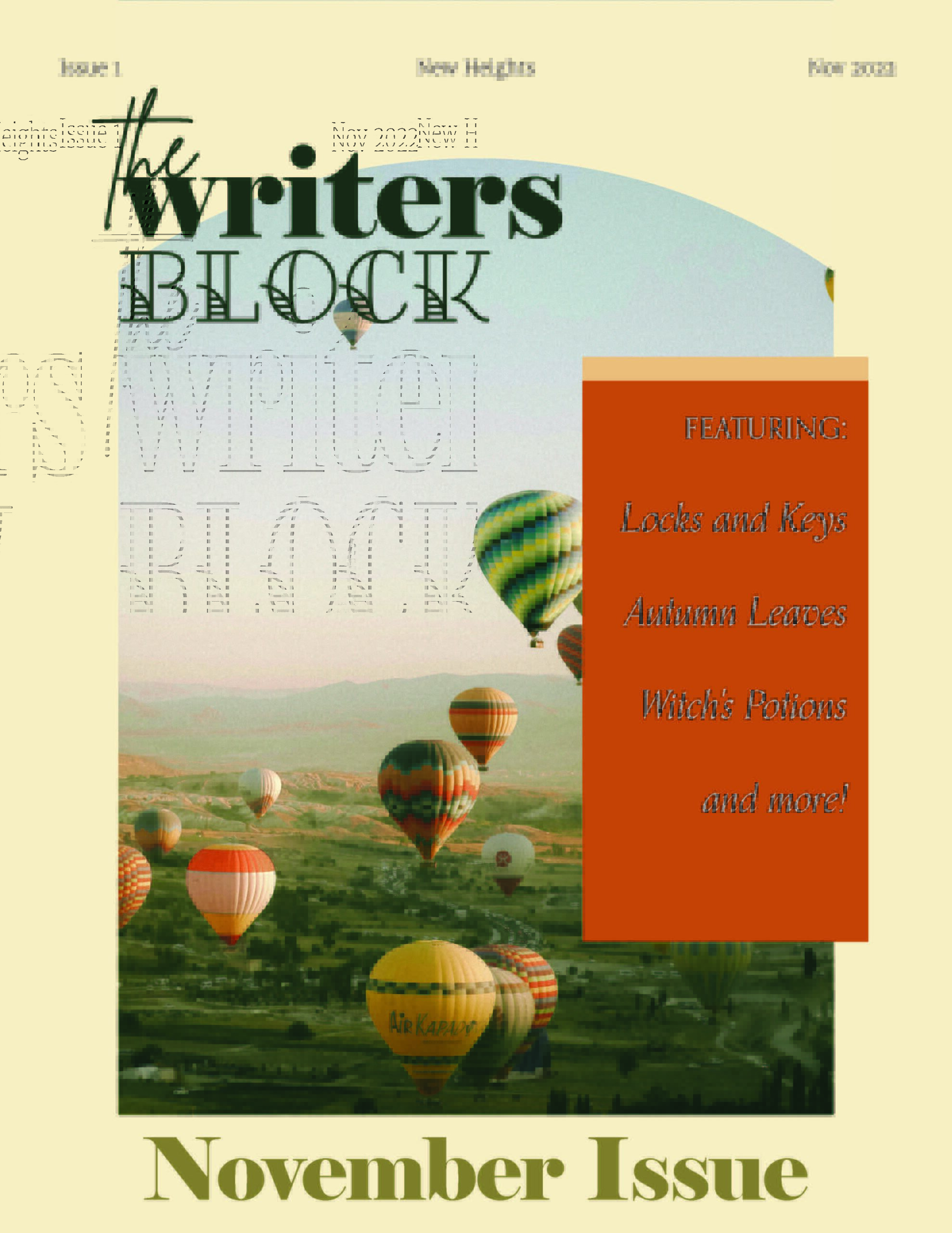 The Writers Block November 2022 Issue #1